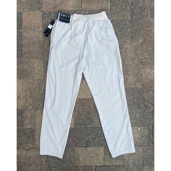 NWT Kan Unger cream athleisure athletic pants size medium - Picture 3 of 5